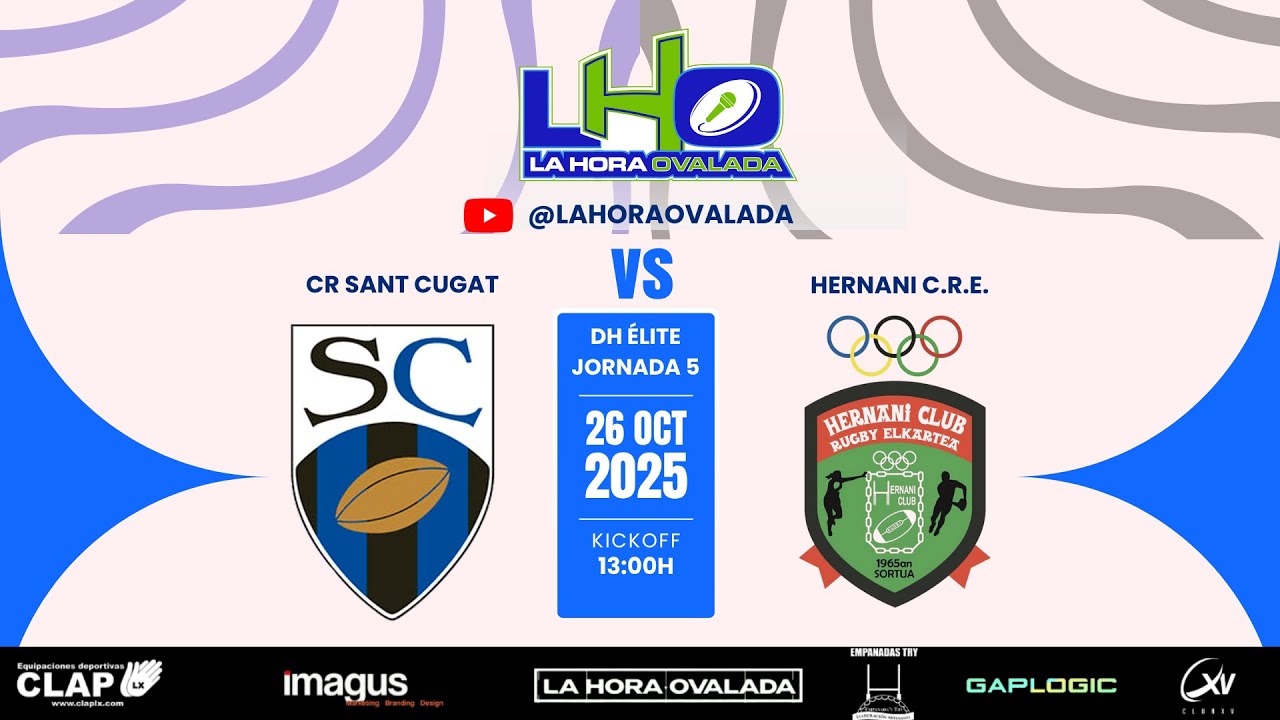 División de Honor Élite Masculina 25/26 🎙️ 📹  Jornada 5 🏉 C.R. SANT CUGAT vs  HERNANI C.R.E.