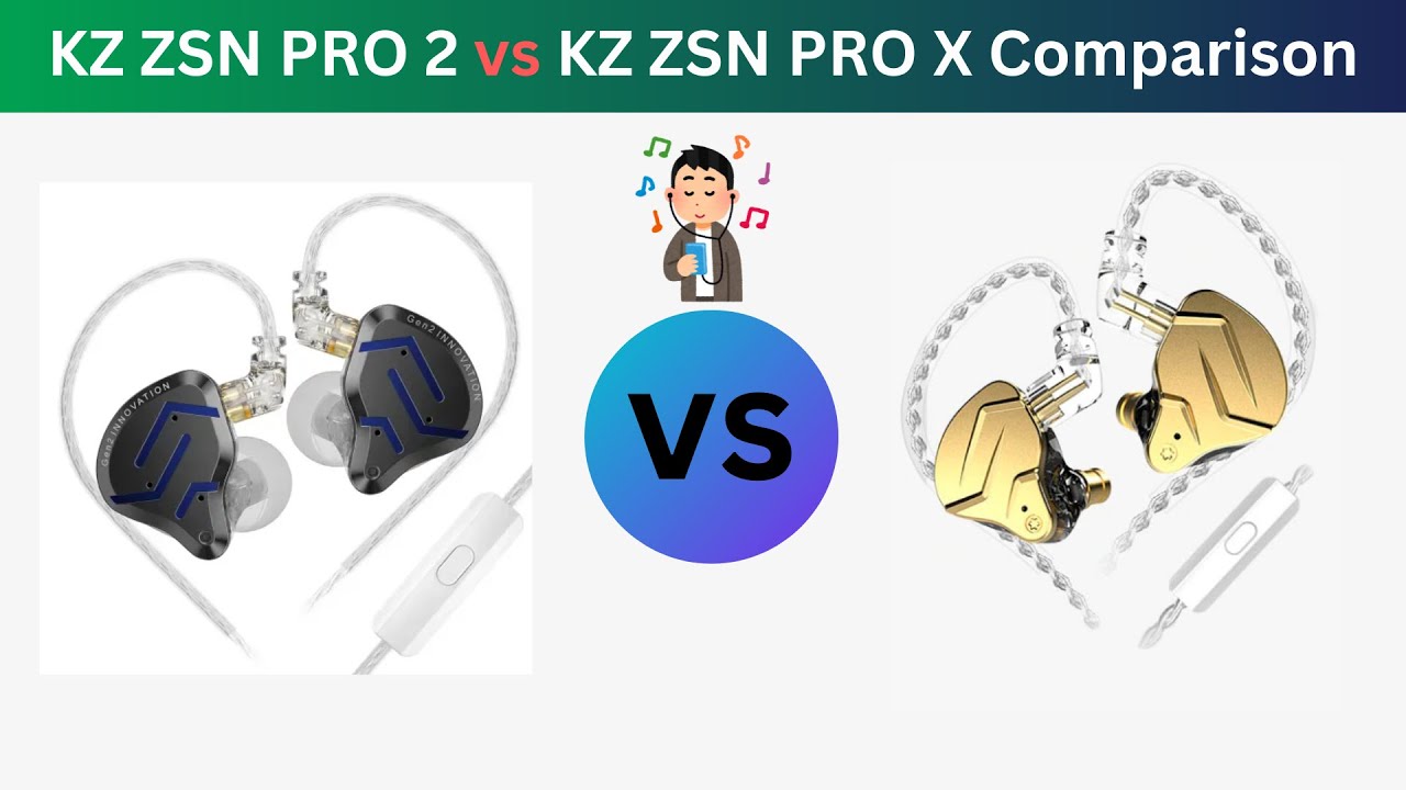 KZ ZSN PRO 2 vs KZ ZSN PRO X Comparison #compareearphone #kzzsn #audiogear