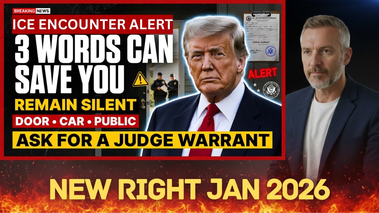 🚨 URGENT ALERT: ICE STOPS or KNOCKS at Door? New Rights 2026- Say these 3 Words to Avoid Arrest!