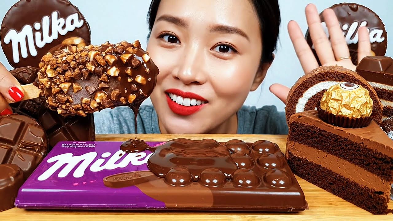 ASMR Mukbang 🍫 Chocolate, Marshmallow, Magnum & Milka  Ultra Crunchy & Creamy