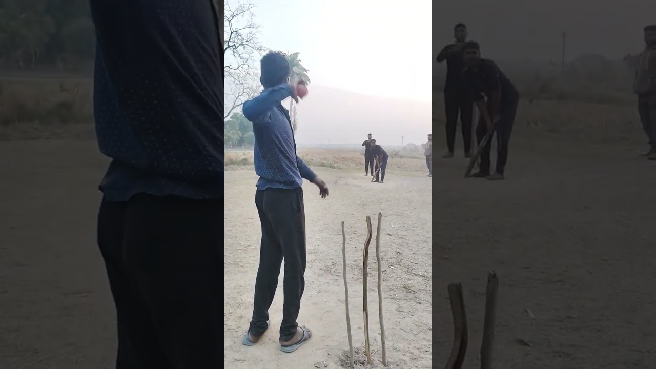 Sunday cricket with village boys ❤️