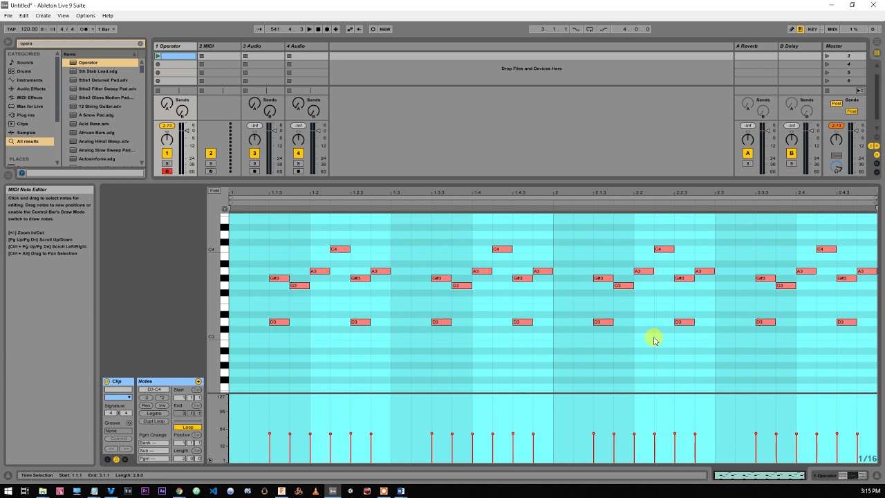 Flujo y tips del Piano Roll en el Ableton Live
