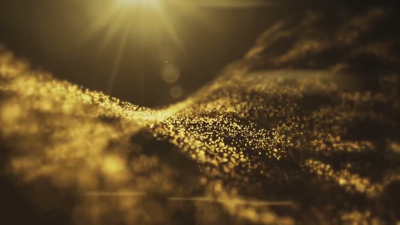 Golden Rays and Dust | Shimmer | Gold | Background | Screensaver