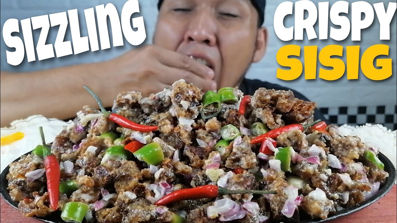 SIZZLING CRISPY SISIG | COOKING MUKBANG ASMR