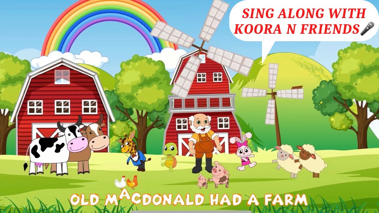 Old MacDonald Had a Farm (With Lyrics) | Sing Along | Baby Koora Nursery Rhymes & Kids Songs