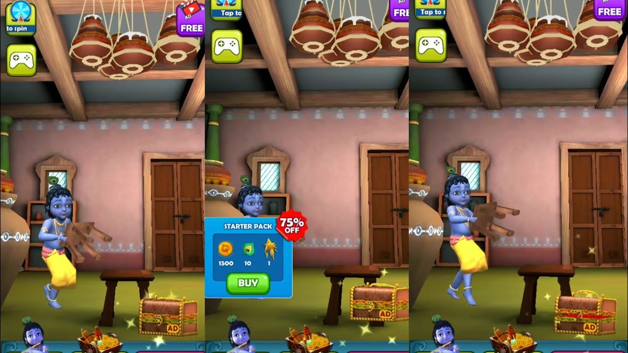 Krishna God running very fast and three rolls/Krishna God running very fast/ #crushgamer