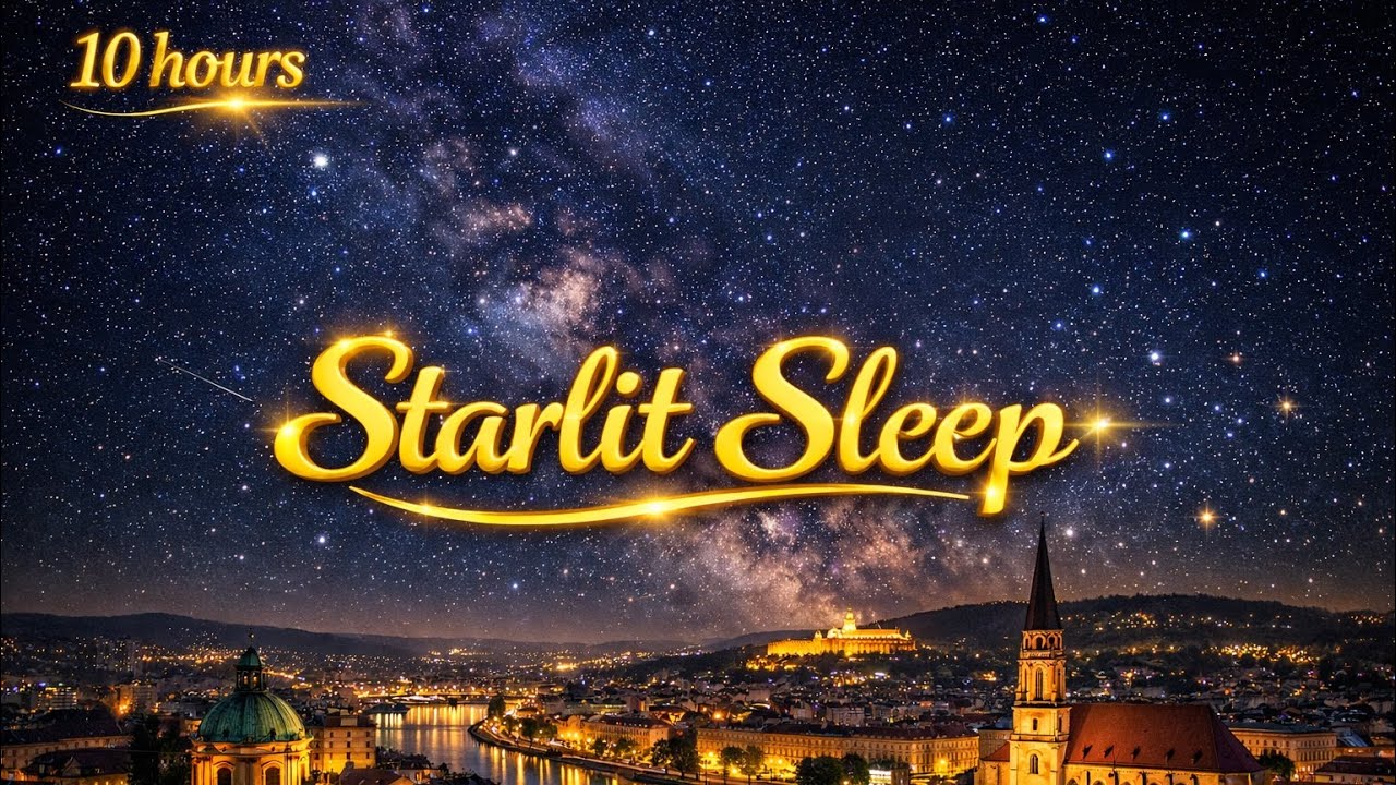 Peaceful Night Sleep Music 🌌 Deep Sleep Over the City (10 Hours)
