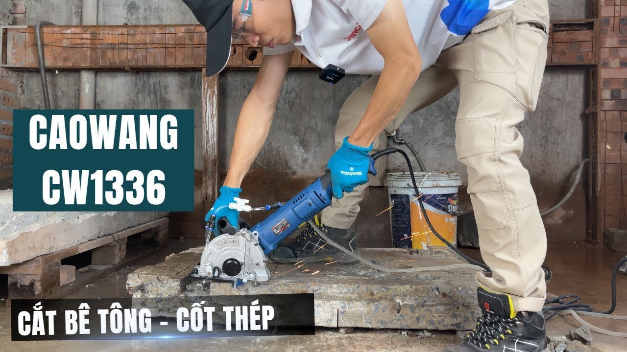 Máy Cắt Rãnh Tường Caowang CW1336 Có Cắt Được Bê Tông Cốt Thép Không ?
