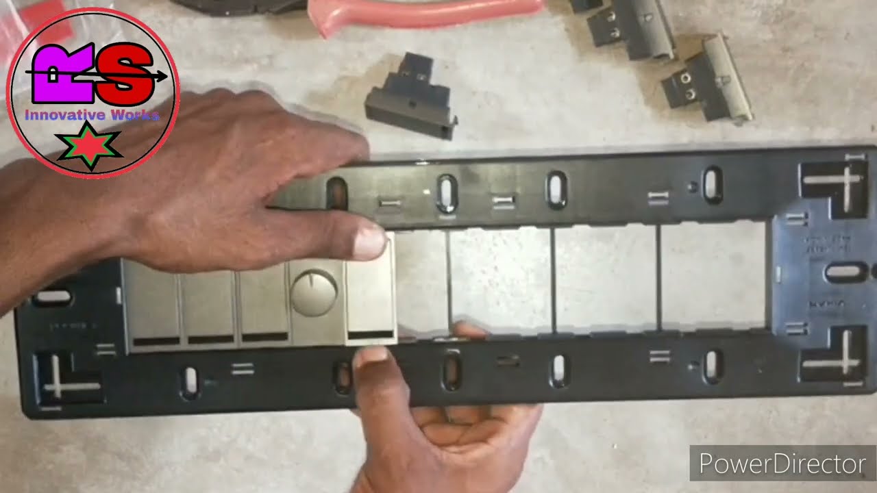 GI BOARD (4×14) PAR KITNA MODULAR SWITCH BOARD COVER PLATE LAGEGA , AUR CONNECTION KESHE KARTE HAIN