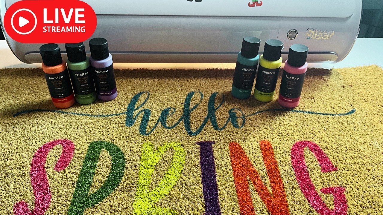 DIY Welcome Mat with Mylar Stencil and Siser Romeo for Beginners