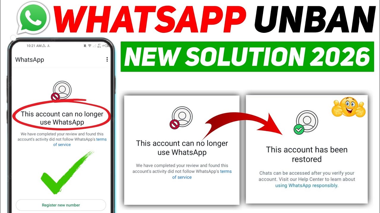 WhatsApp Ban New Solution 2026 || This account can no longer use WhatsApp Problem New 2026