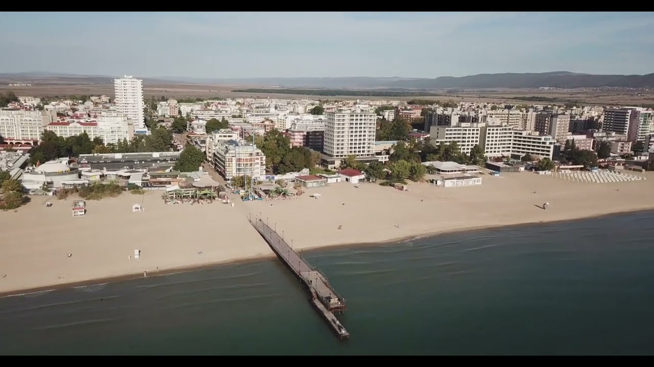 Sunny Beach in October - drone