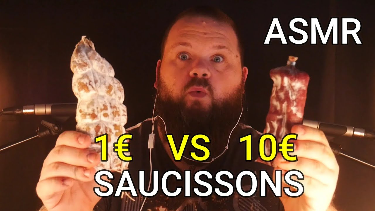 ASMR SAUCISSON 1€ VS 10€ #asmr #français