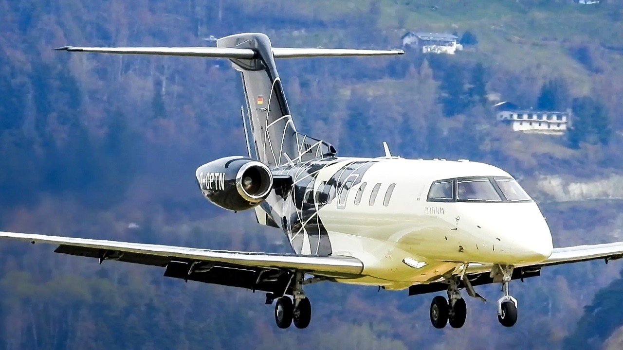 Sion Airport PRIVATEJET Action - 15 Minutes Takeoffs & Landings | General Aviation Switzerland