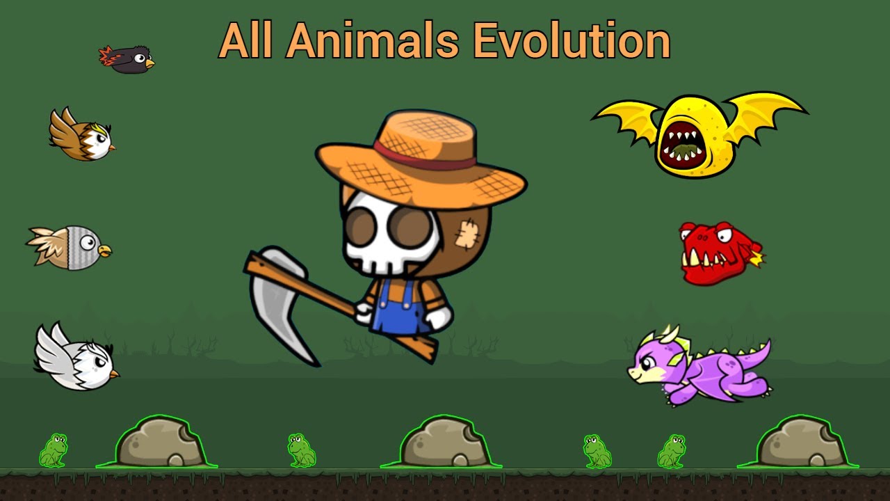 Farmer Reaper And All Animals Evolution (EvoWorld.io)
