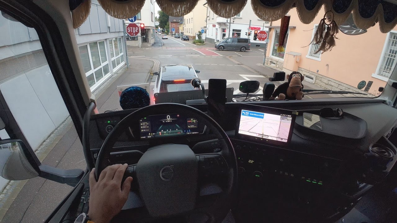 🚚🇩🇪 wąskie uliczki w Heidenheim i ujęcia załadunku