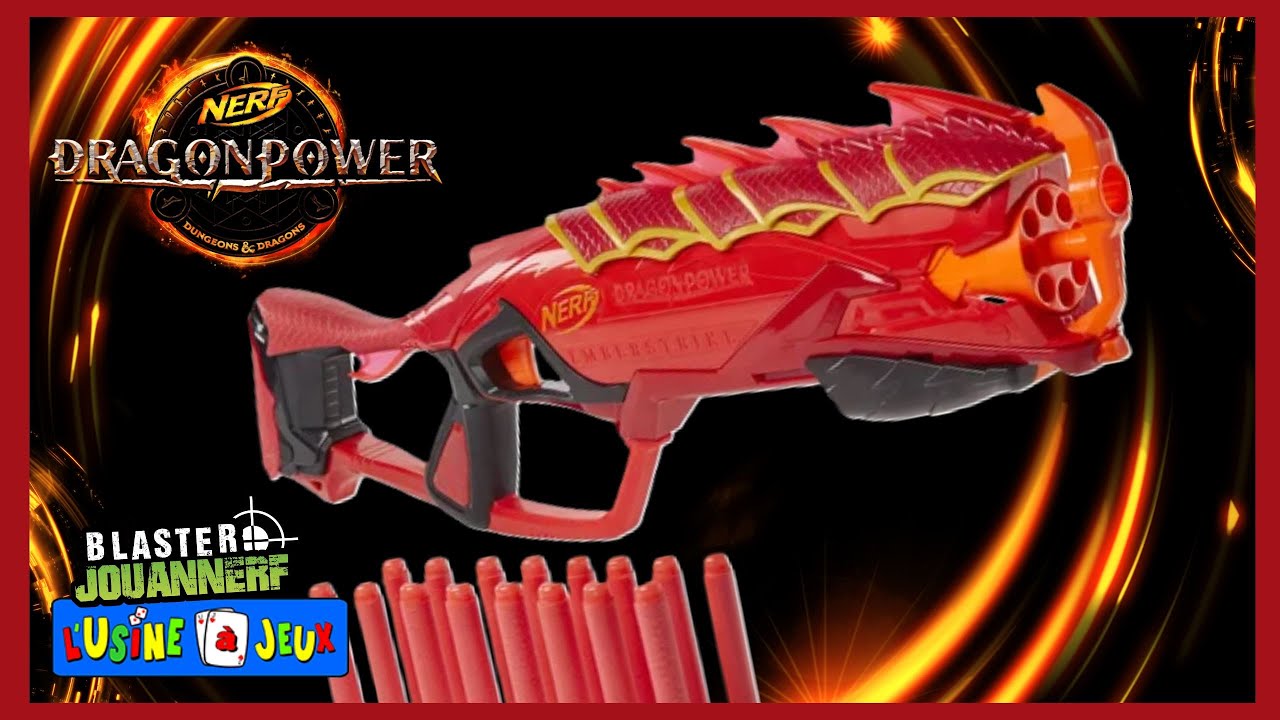 [REVUE] NERF DRAGONPOWER EMBERSTRIKE, Avec l'Usine à Jeux :) En Français fr.