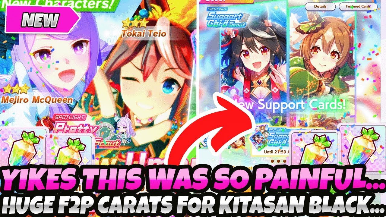 *YIKES THIS WAS SO PAINFUL....* HUGE F2P CARATS FOR KITASAN BLACK... Umamusume Pretty Derby Summons