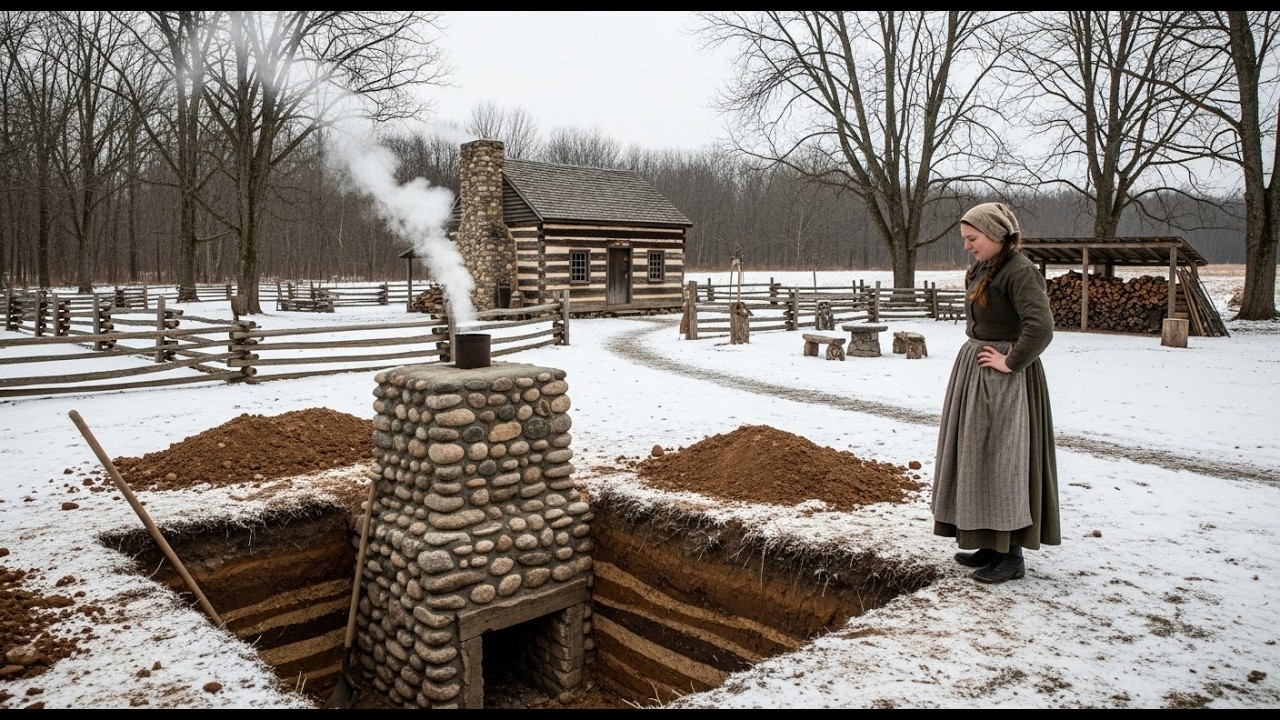 They Laughed When She Installed a Chimney Beneath Her Cabin — Then the Floor Stayed Warm All Winter