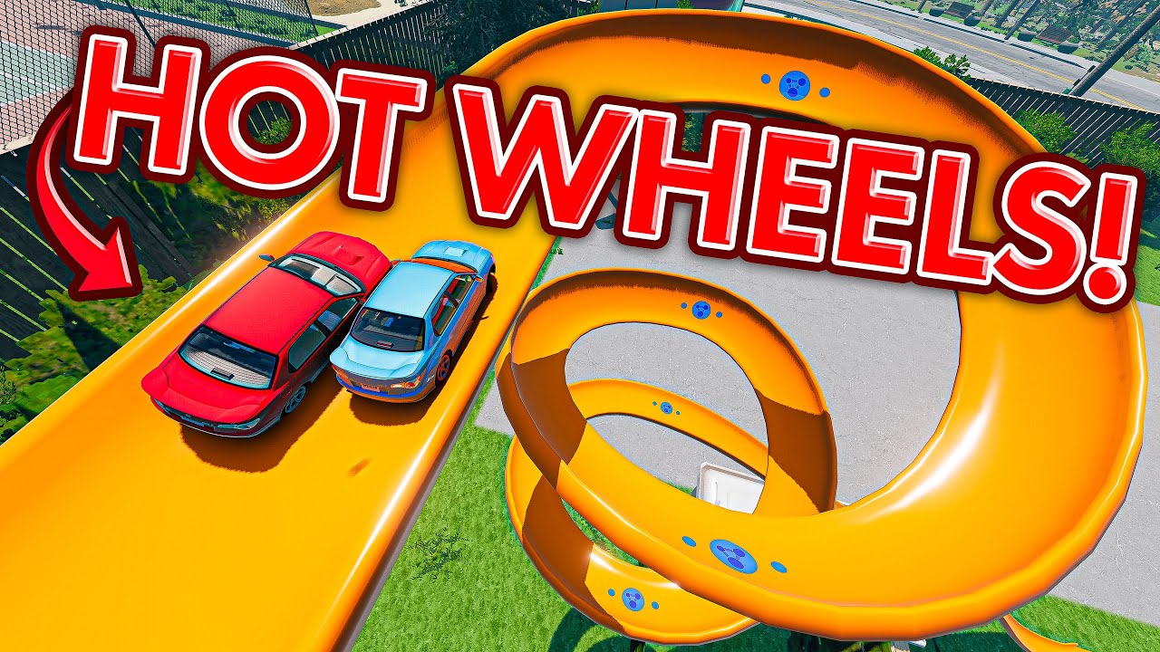 We RACED Hot Wheels Tracks In BeamNG! | BeamNG Multiplayer w/ ‪@Camodo Gaming