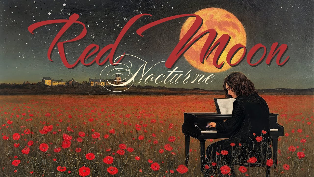 Original piano composition Red Moon Nocturne, Op. 1, No. 1 (Ver. 3) #piano #moon #video #music