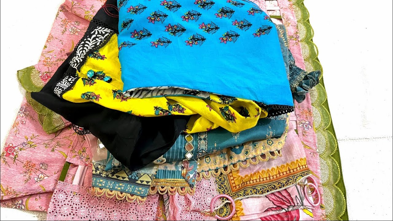 New and trendy Dress designing ideas.گھرپرسلائی کیےگیےنئےاورخوبصورت ڈیزائن.Full suit designing ideas