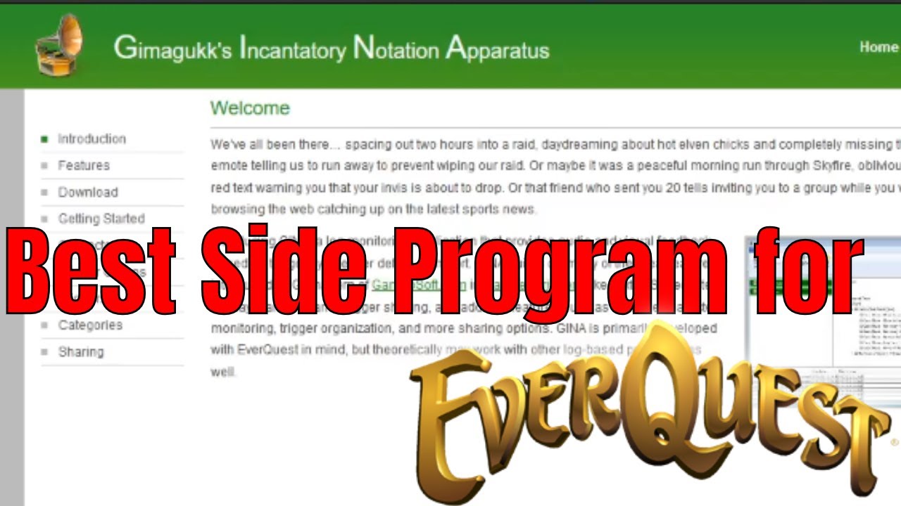 Лучшая дополнительная программа для EverQuest Live & Project 1999 (GINA)