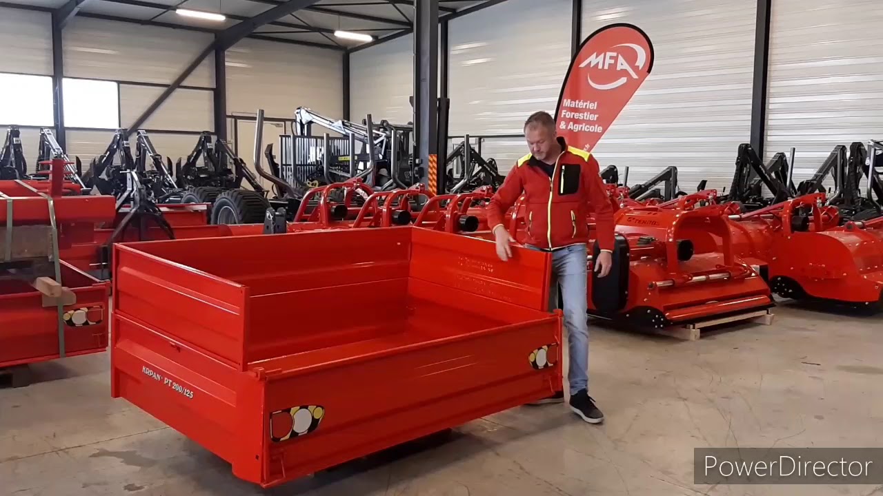Pr&eacute;sentation bennes 3 pts &agrave; basculement hydraulique KRPAN