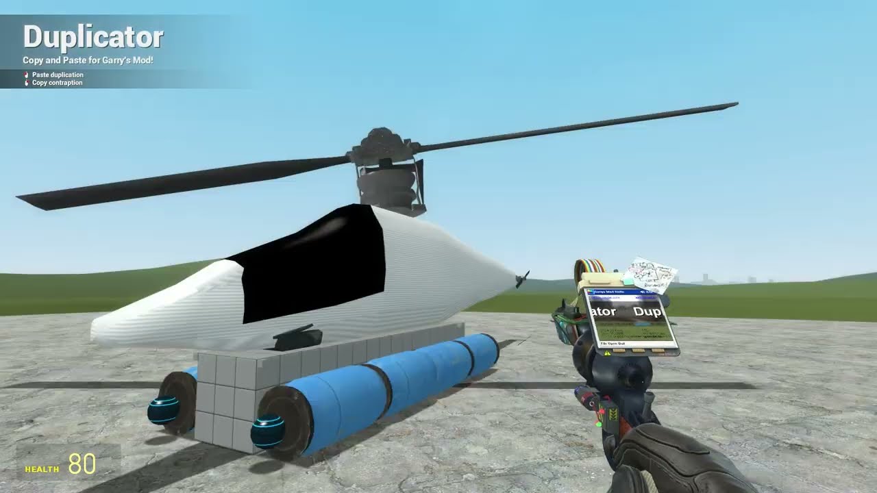 Gmod Tutorial: How to make a helicopter without any addons.