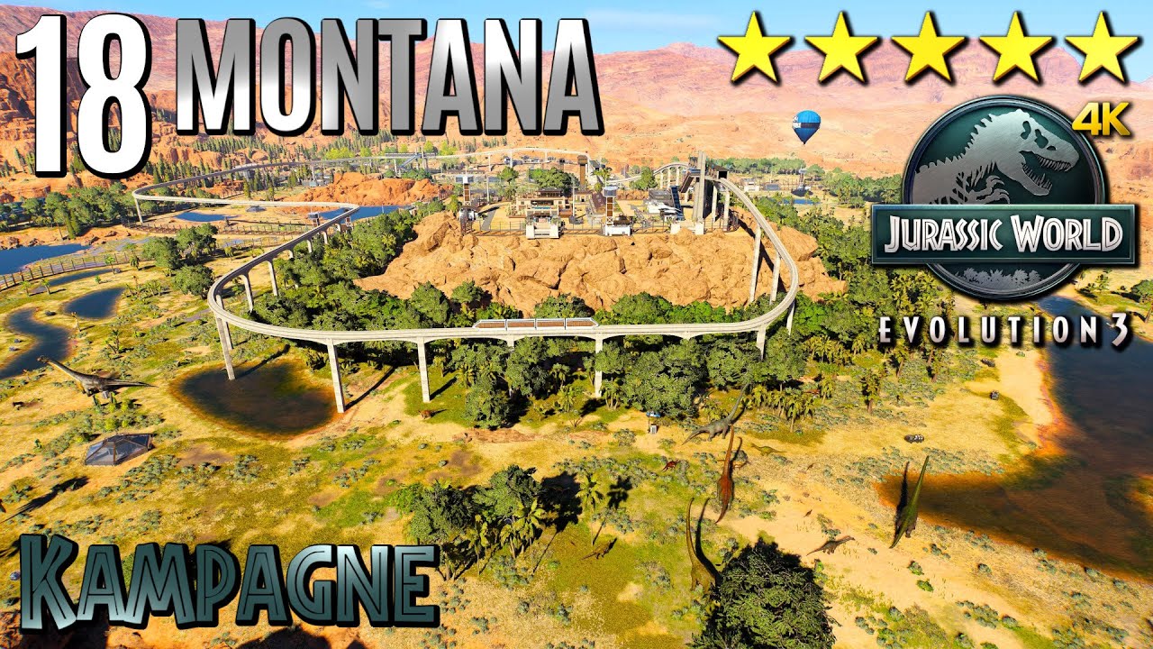 Jurassic World Evolution 3: Kampagne [18] • Ödland, Montana • Riesiges Gehege mit Safari-Tour
