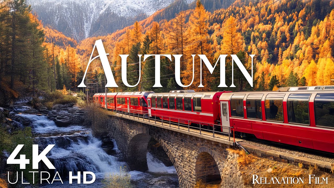 Autumn 4K &bull; Fall Relaxing Music with Nature Deep Focus | Relaxation Film