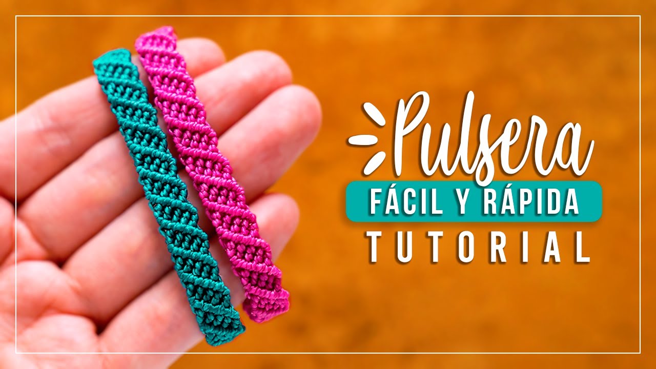 C&oacute;mo hacer pulsera de hilo f&aacute;cil y r&aacute;pida 39 ✨ Paso a Paso | DIY Macrame Friendship Bracelet Simple