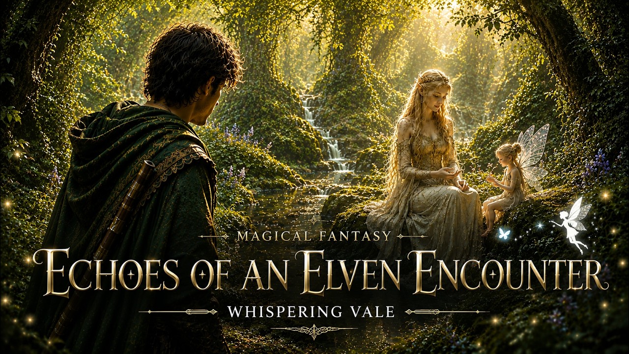 Whispering Vale | Echoes of an Elven Encounter l Deep Fantasy Forest Ambience with Flute (1 Hours)