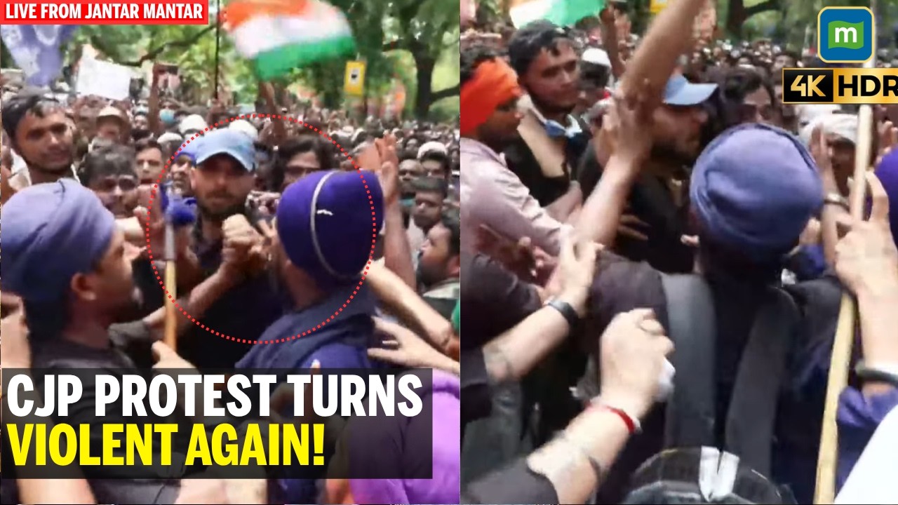 LIVE: Nihangs Clash With CJP Protesters At Jantar Mantar | Minor Altercation Caught On Camera