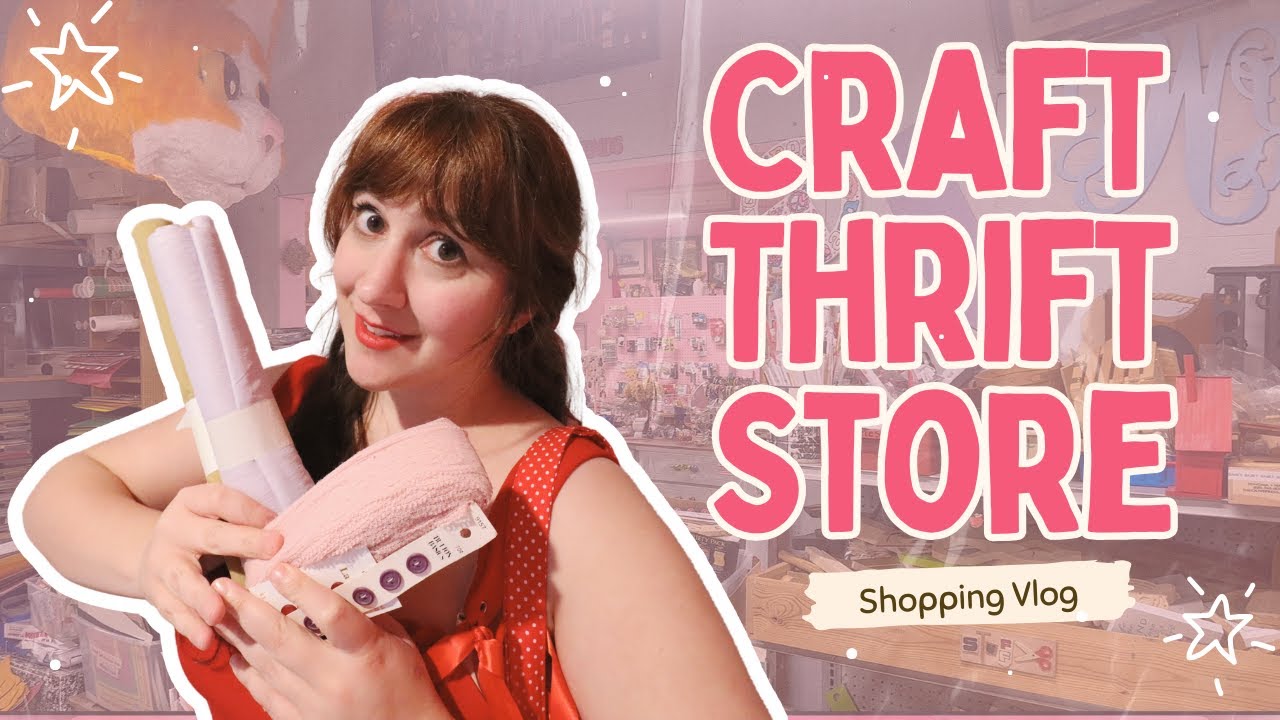 First Time at a Craft Thrift Store | Thrift Haul for Fabric & Cute Buttons!