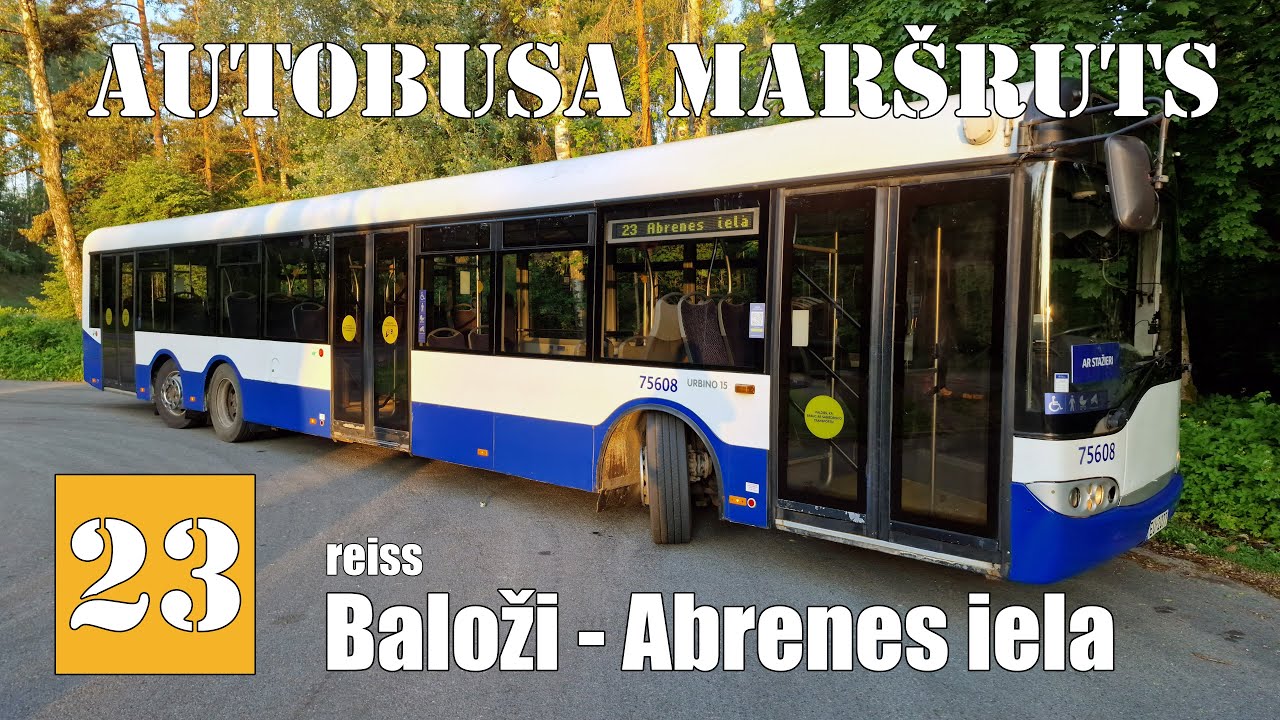 Rīga, Autobusa maršruts №23, Reiss: Baloži - Abrenes iela (Rīga). Timelapse 2x 06.2025
