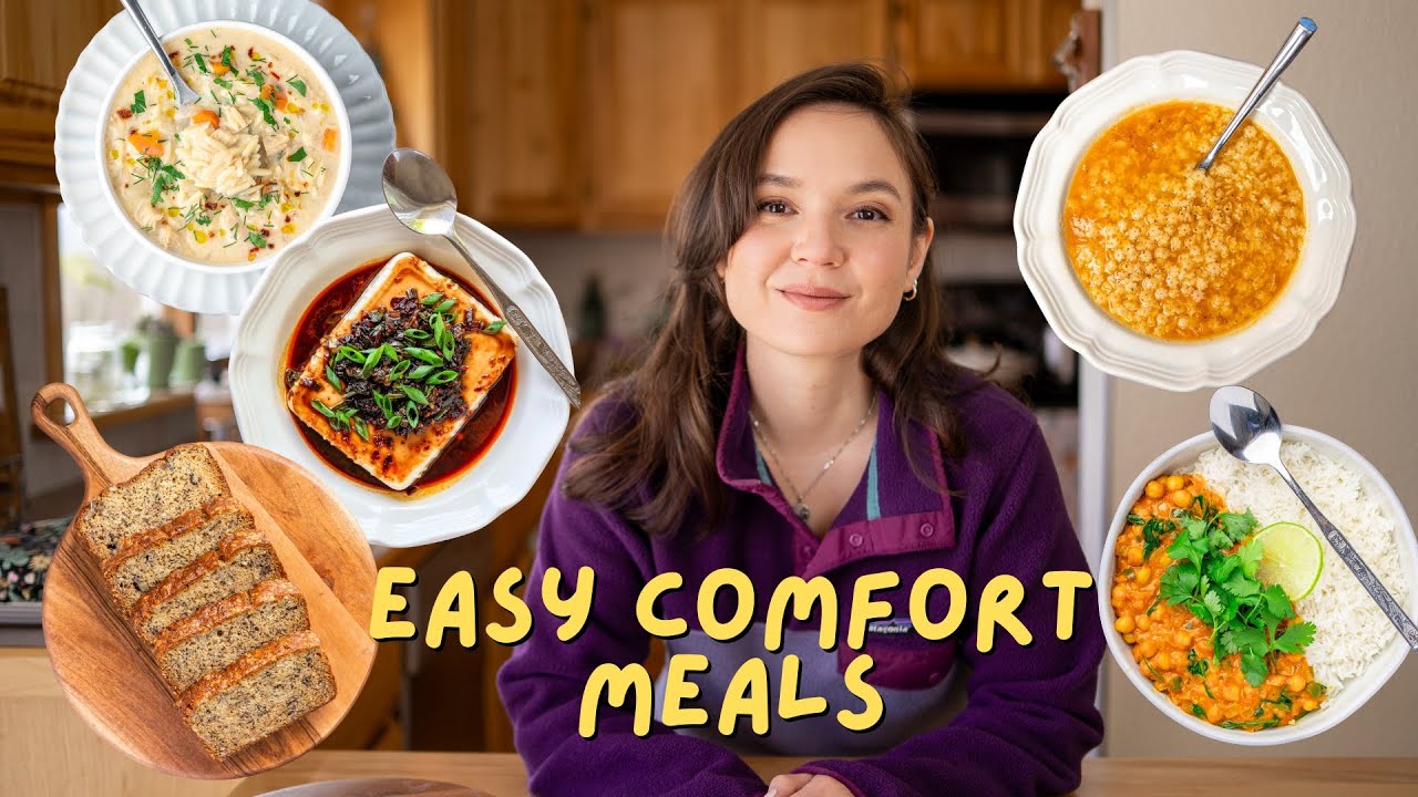 A Week of Easy Comfort Meals 🍜 | Realistic Home-Cooked Food (plant-based)