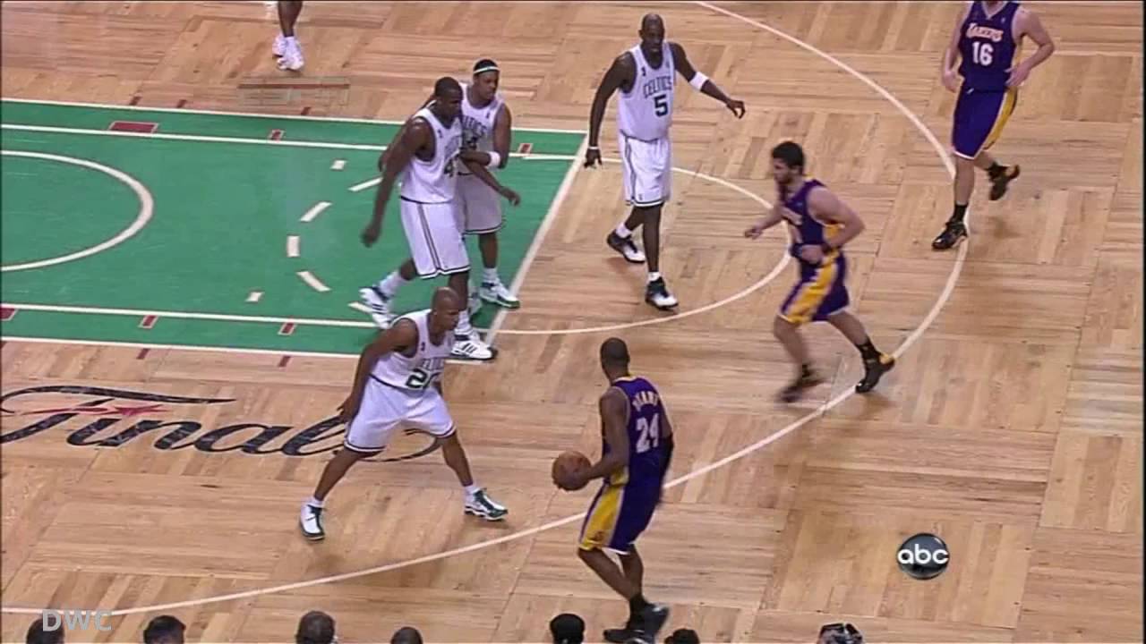 Ray Allen Defense On Kobe Bryant, 2008 Finals, Game 2