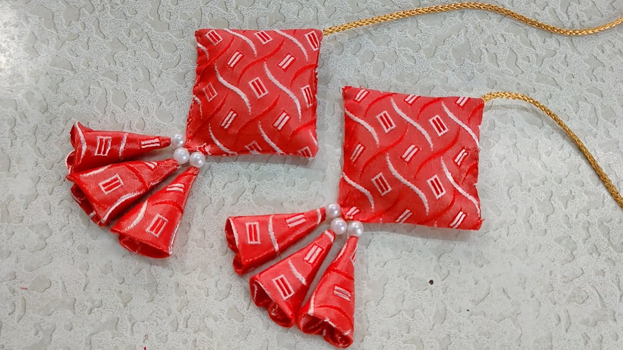 Very Easy and Unique Latkan Making at Home | Trendy tassel design | how to make fabric latkan