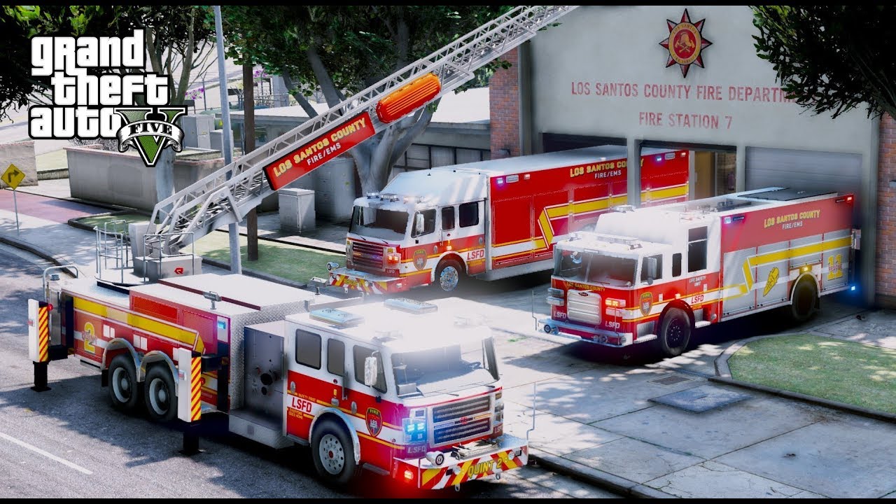 Station 7 Brand New Ladder & Heavy Rescue in GTA 5