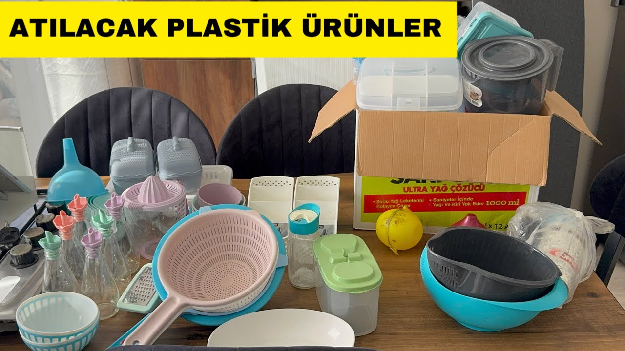 PLASTİK ÜRÜNLER | FAZLA EŞYALARI AYIKLADIM | ÇOĞUNU ATIYORUM | NEDEN BU KADAR | GÜNLÜK VLOG |