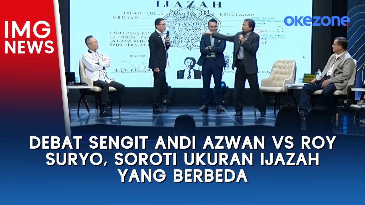 Debat Sengit Andi Azwan vs Roy Suryo, Soroti Ukuran Ijazah yang Berbeda