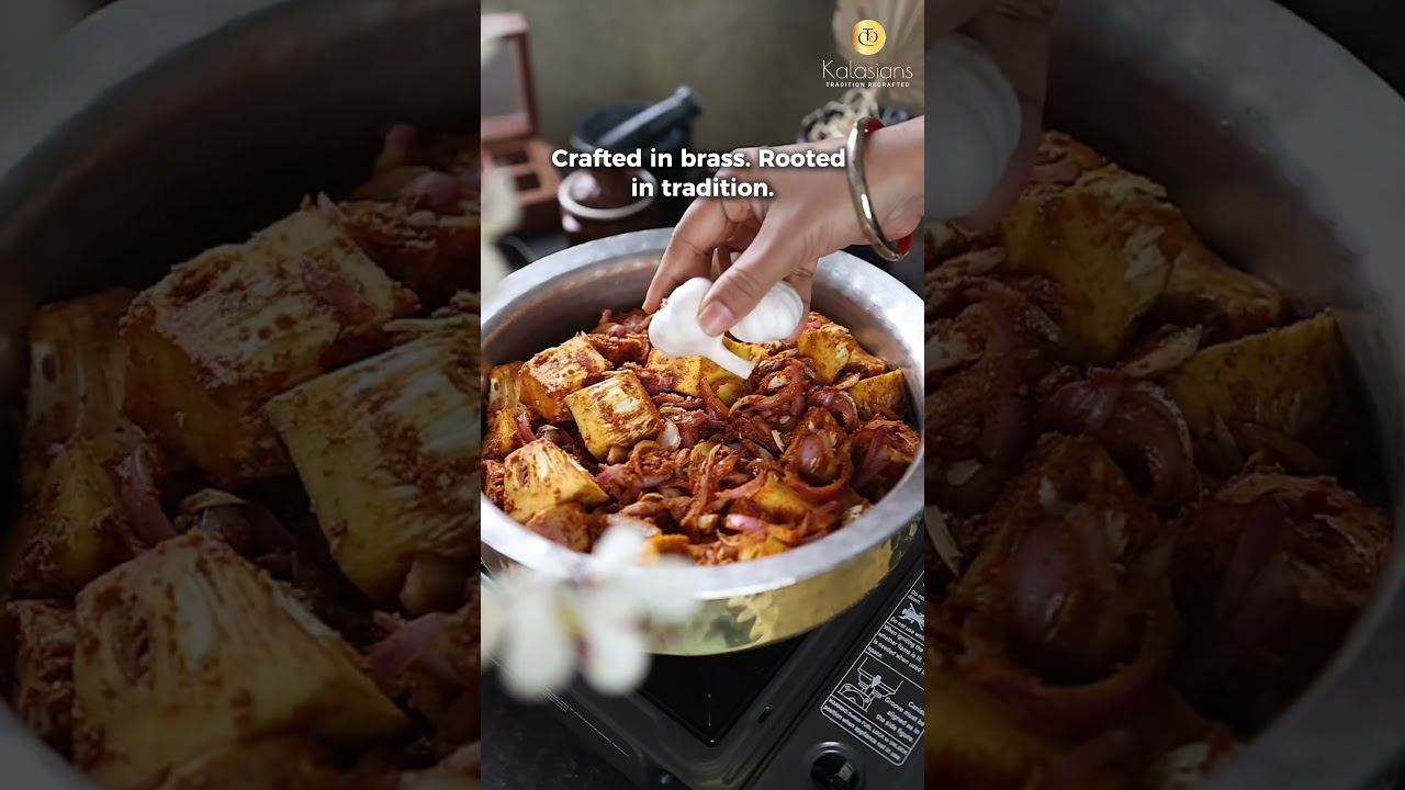 Slow-Cooked Kathal in Brass #KathalRecipe #Kalasians #BrassCookware #TraditionalCooking