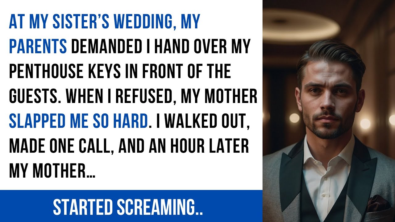 At My Sister’s Wedding, My Parents Tried to Take My Penthouse - I Said No, and My Mom Slapped Me..