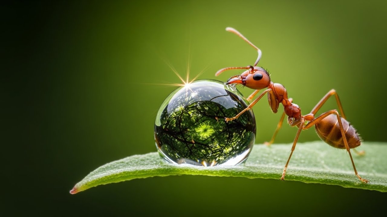 Macro World🔍 Insects & Dew Drops (Visual ASMR & Nature Documentary)