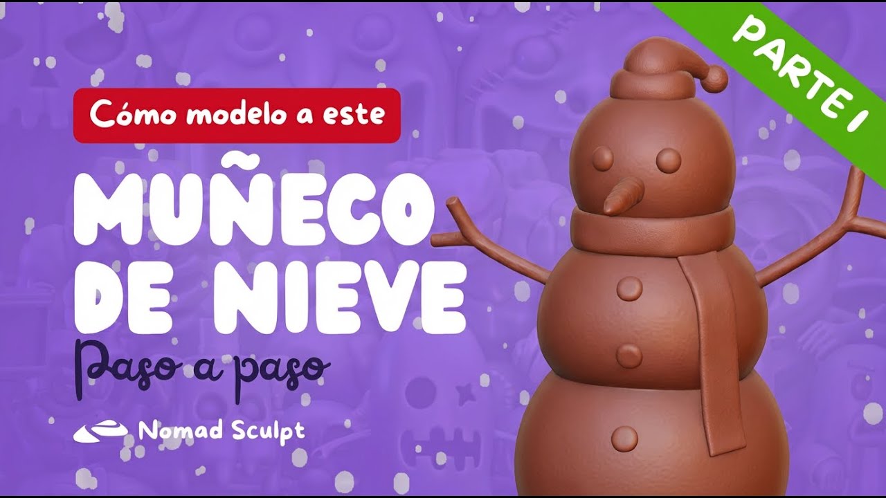 Cómo modelar un Muñeco de Nieve en 3D | Tutorial Nomad Sculpt paso a paso (Parte 1) #nomadsculpt