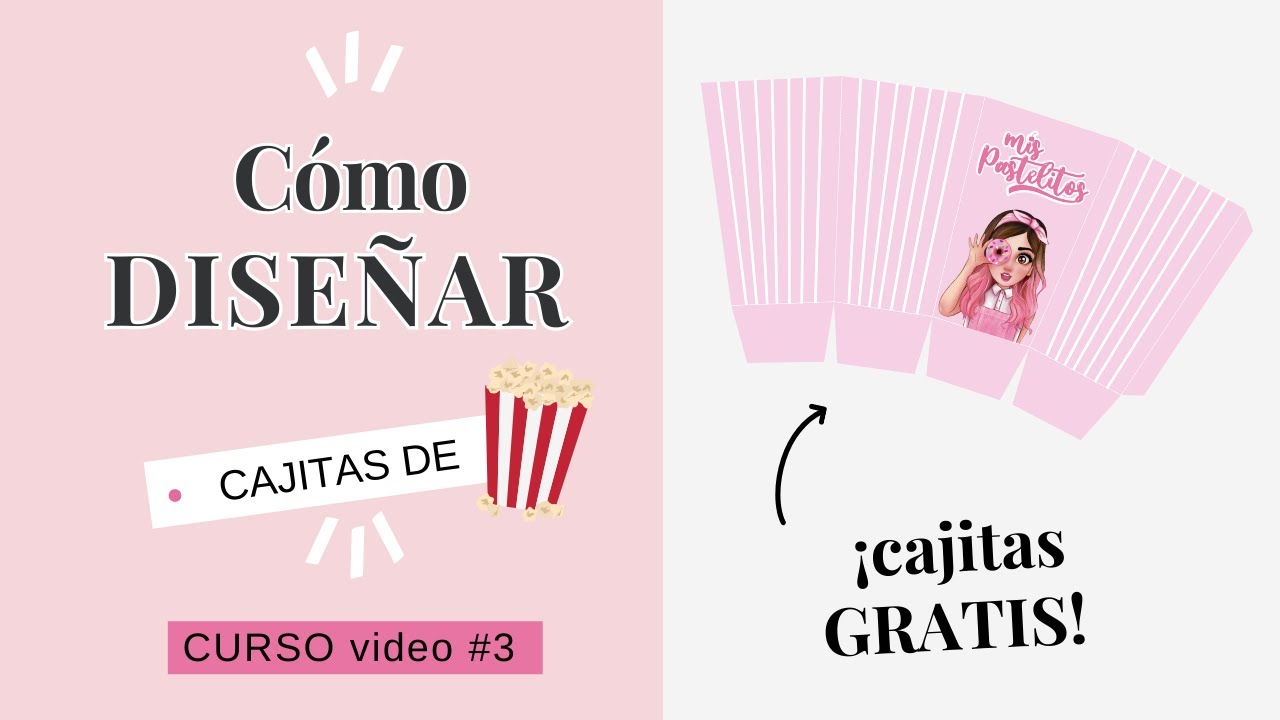 Como hacer cajitas de palomita, CURSO, (clase 3)