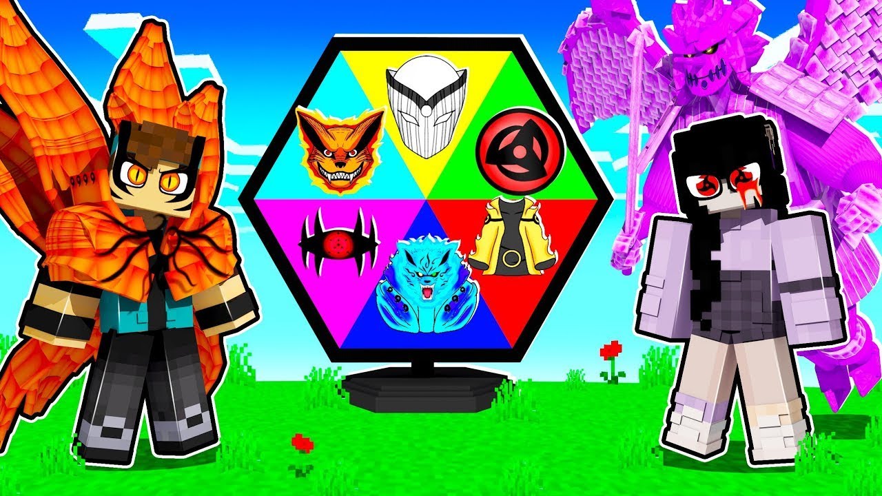ROLETA dos PODERES de NARUTO no MINECRAFT!