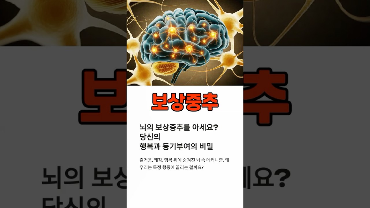 뇌의 보상중추를 아세요? 당신의 행복과 동기부여의 비밀  #보상중추 #뇌보상시스템 #도파민 #측좌핵 #VTA #신경전달물질 #동기부여 #중독메커니즘 #습관형성 #뇌과학