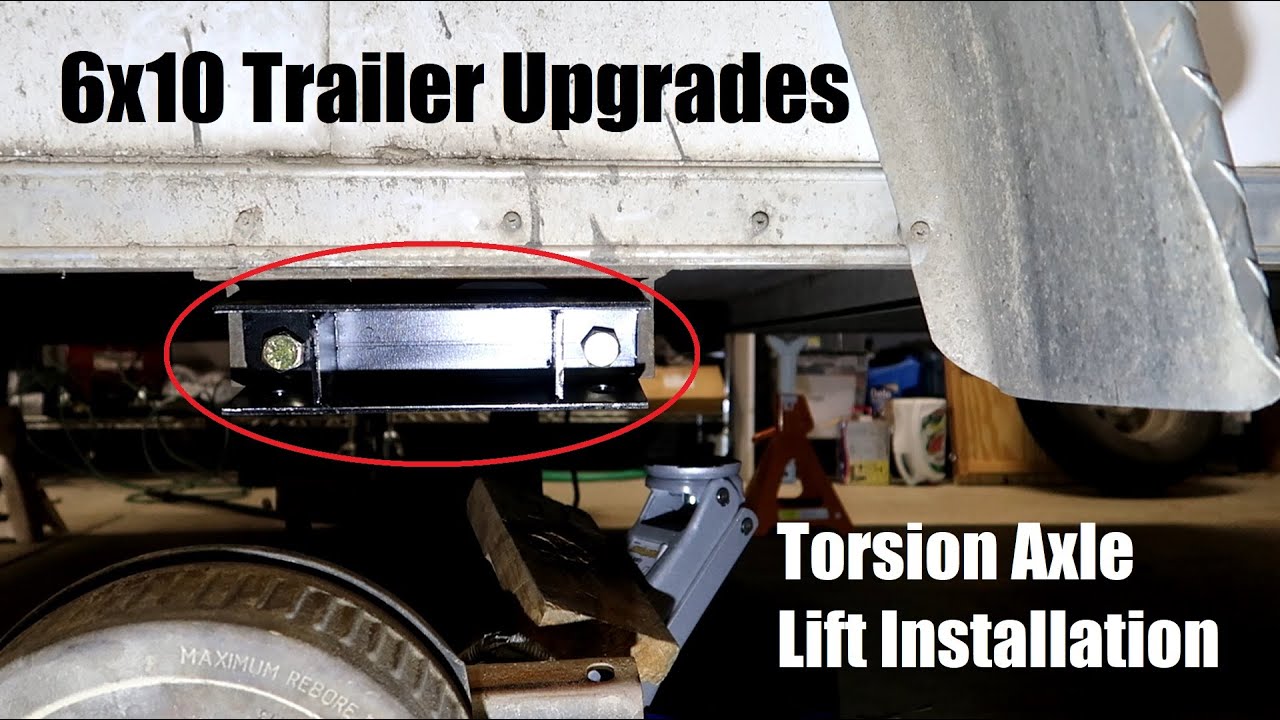 6x10 Motorcycle Cargo Trailer: Torsion Axle Trailer Lift Kit Installation